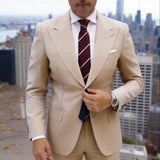 Red With White And Blue Check Necktie