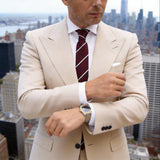 Burgundy White Plaid Necktie