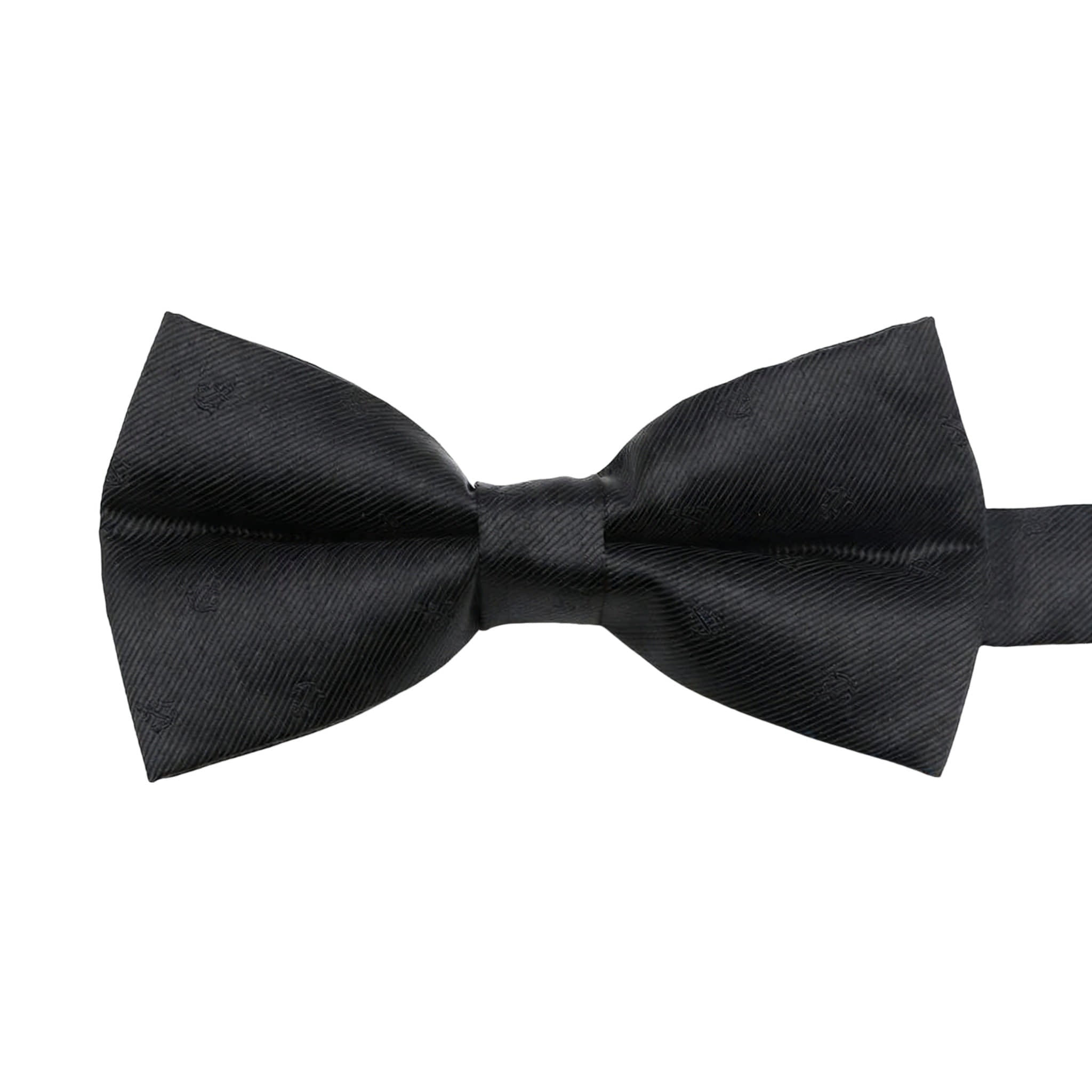 Black Black Patterned Bowtie