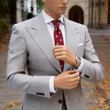 Red With White Daisy Blue Dot Necktie