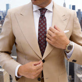 Burgundy With Blue Gold Circle Necktie