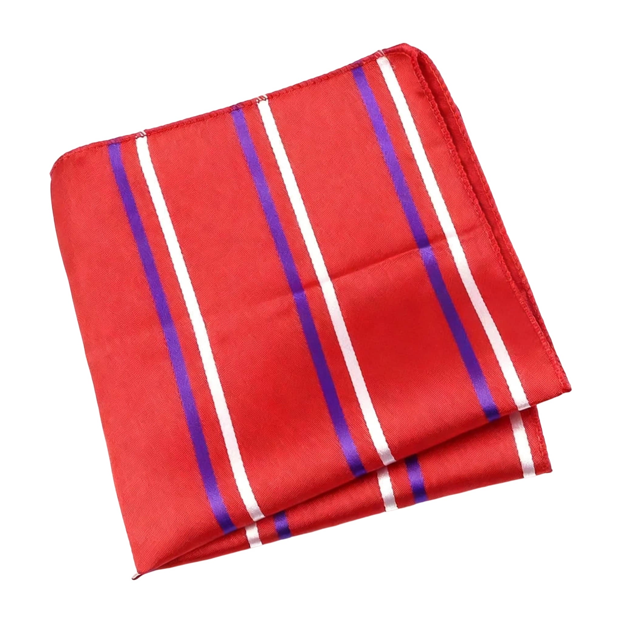 Red White Striped Pocket Square