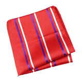 Red White Striped Pocket Square