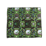 Black Green Ornamental Pocket Square