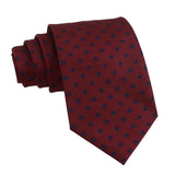 Burgundy Navy Geometric Necktie