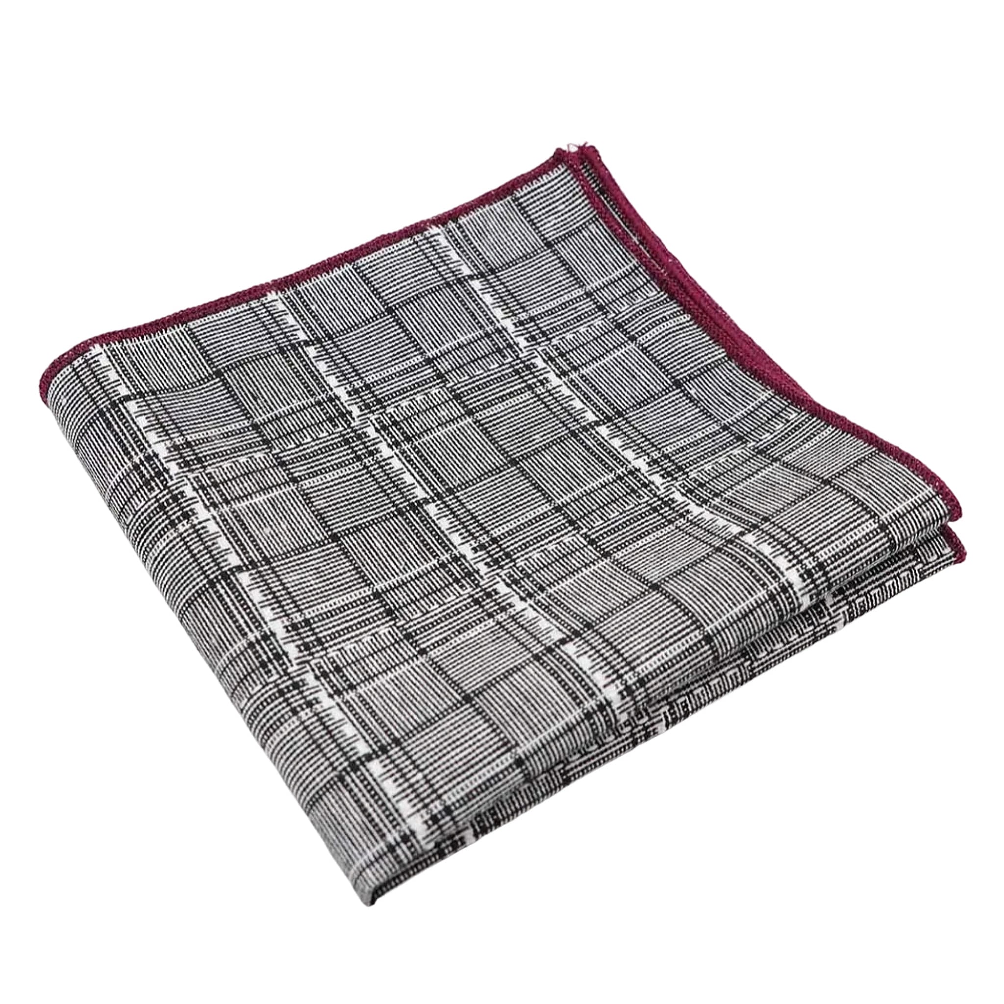 Gray Checked Pocket Square