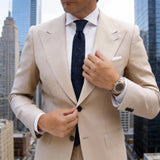 Dark Blue Necktie With Blue Dots