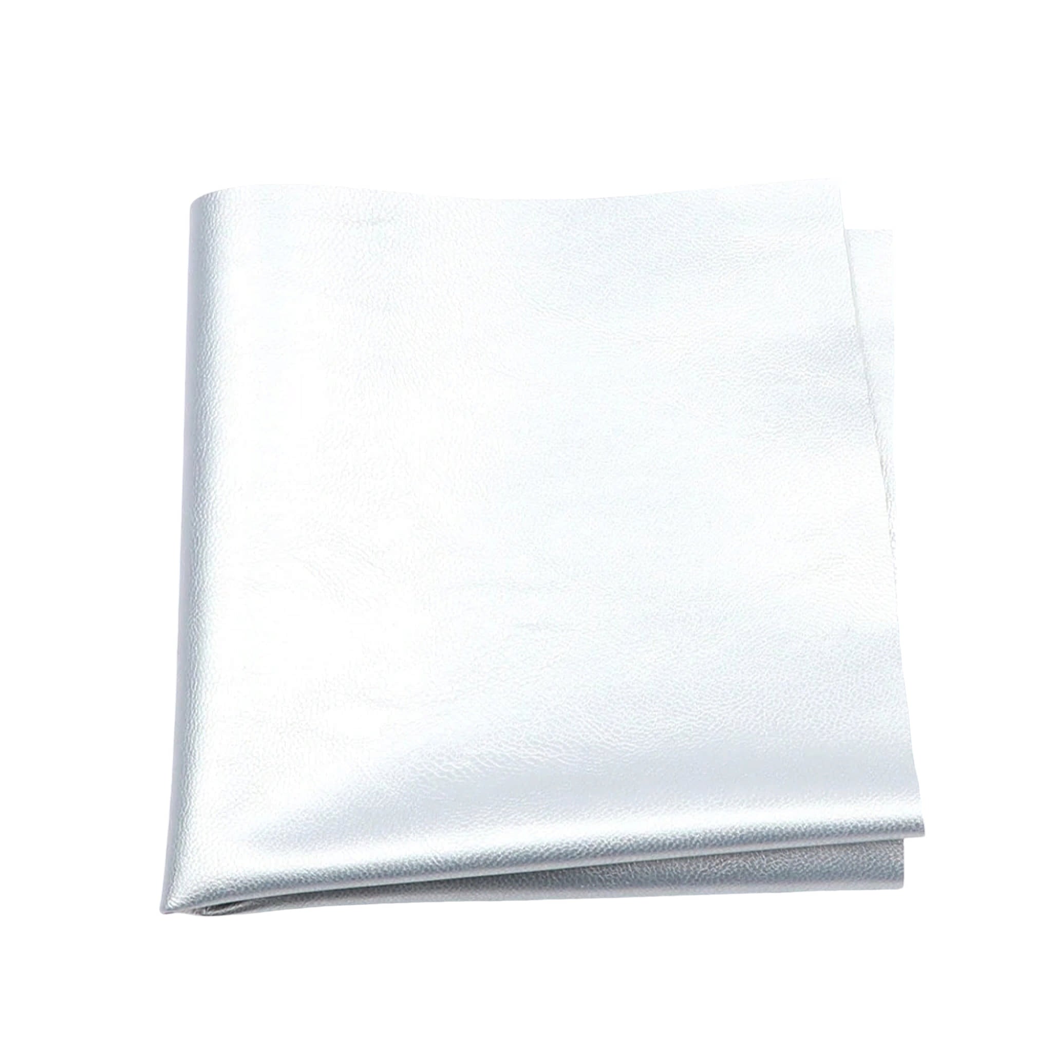 Silver Solid Pocket Square
