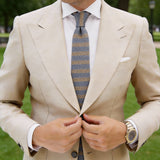Gray With Brown Stripe Necktie