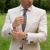 Gray With Brown Stripe Necktie