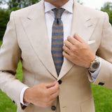 Gray With Brown Stripe Necktie
