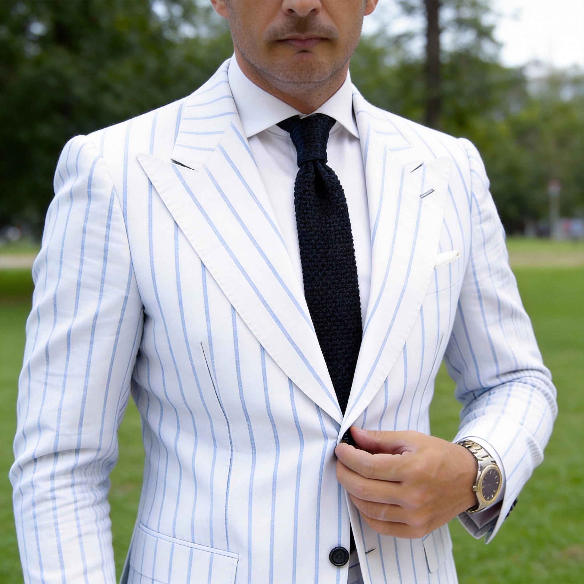 Black with Black Knitted Necktie