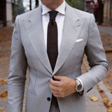 Brown with Brown Knitted Necktie