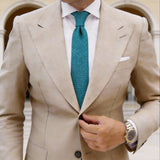 Teal With Teal Knitted Textured Necktie