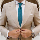 Teal With Teal Knitted Textured Necktie