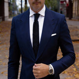 Black with Black Knitted Texture Necktie