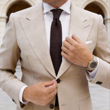 Orange with Knitted Texture Necktie