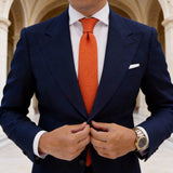 Orange Solid Necktie