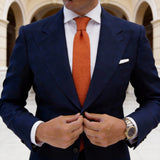 Orange Solid Necktie