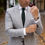 Dark Green with Red Argyle Necktie