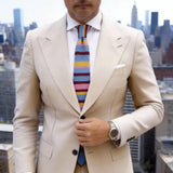 Light Blue with Colorful Stripes Necktie