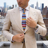 Light Blue with Colorful Stripes Necktie