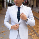 Navy Blue With Dark Green Stripes Necktie