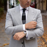 Black with Gray Stripes Necktie