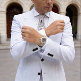 Light Green With Pink Floral Necktie