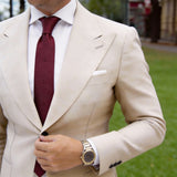 Burgundy With Dark Burgundy Anchor Necktie