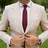 Burgundy With Dark Burgundy Anchor Necktie