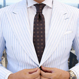 Black With Brown Floral Necktie