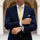 Gold With Light Yellow Diagonal Stripes Necktie