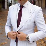 Burgundy with Blue Diamond Necktie