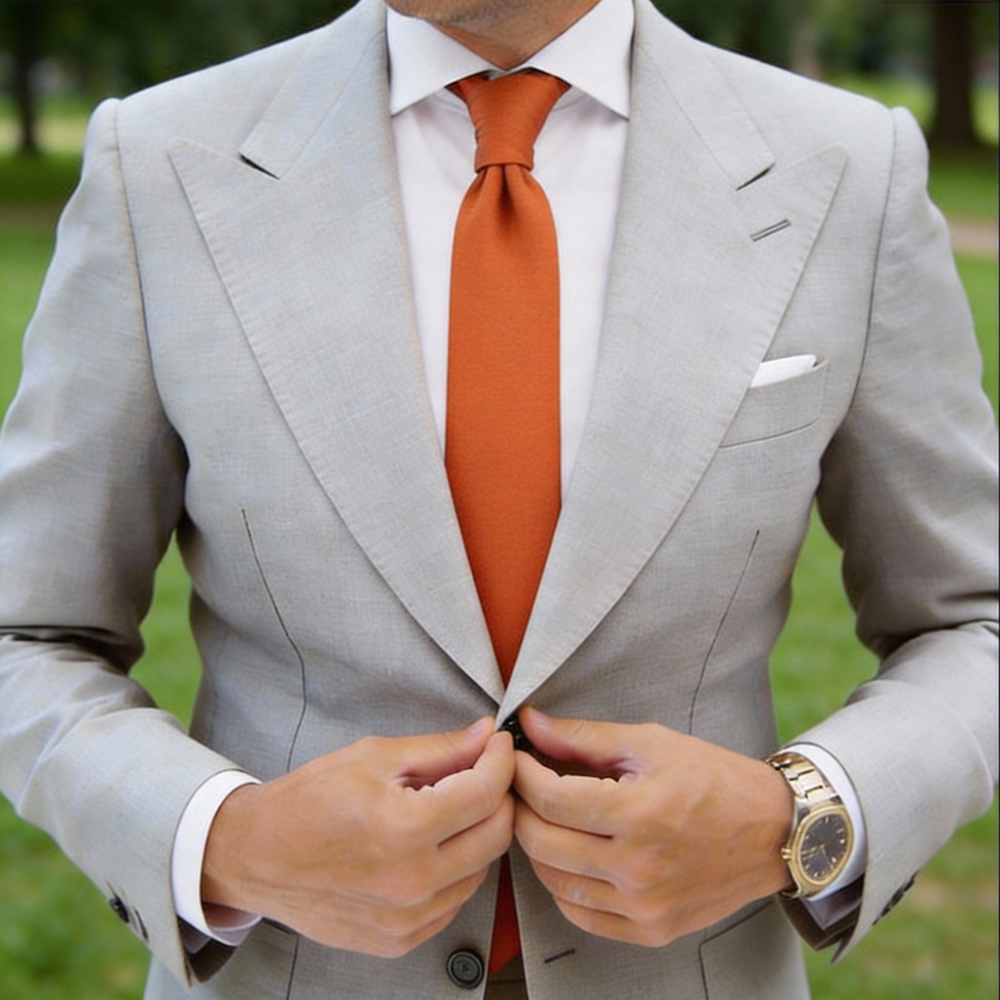 Brown Solid Necktie
