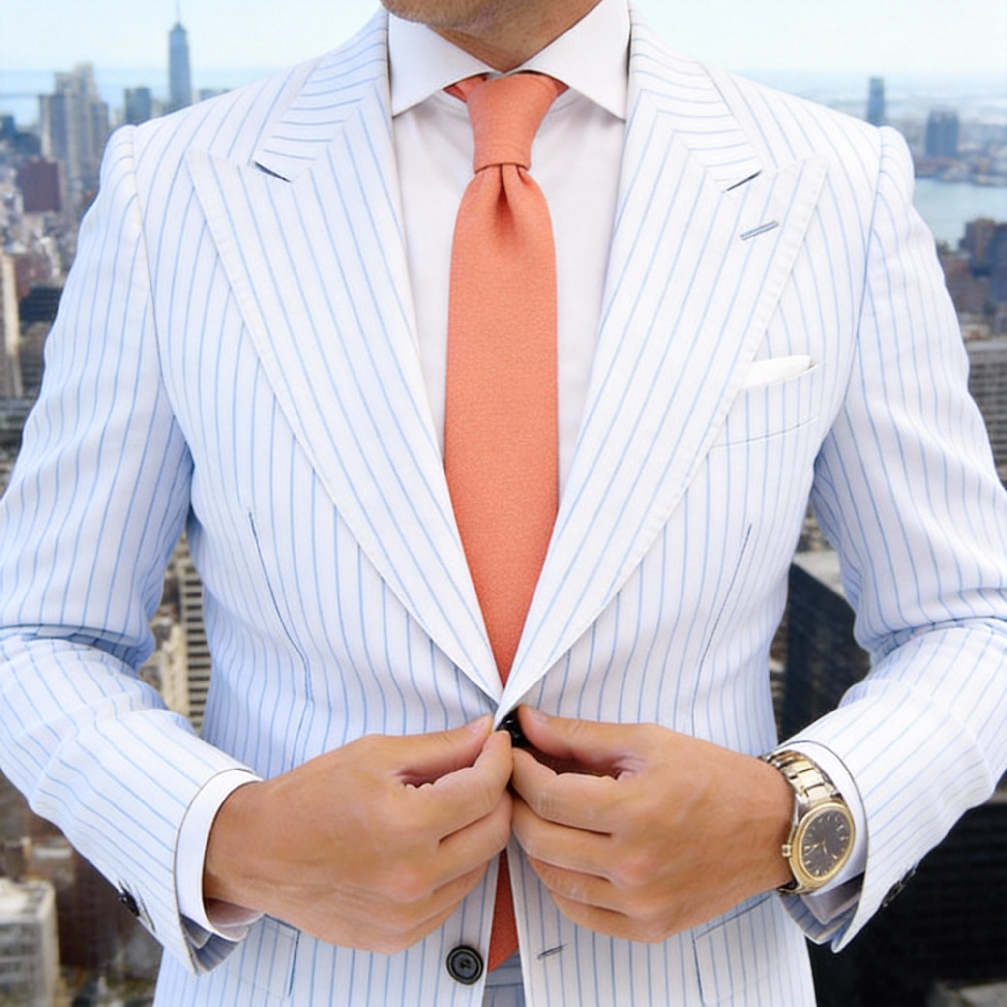 Peach Solid Necktie