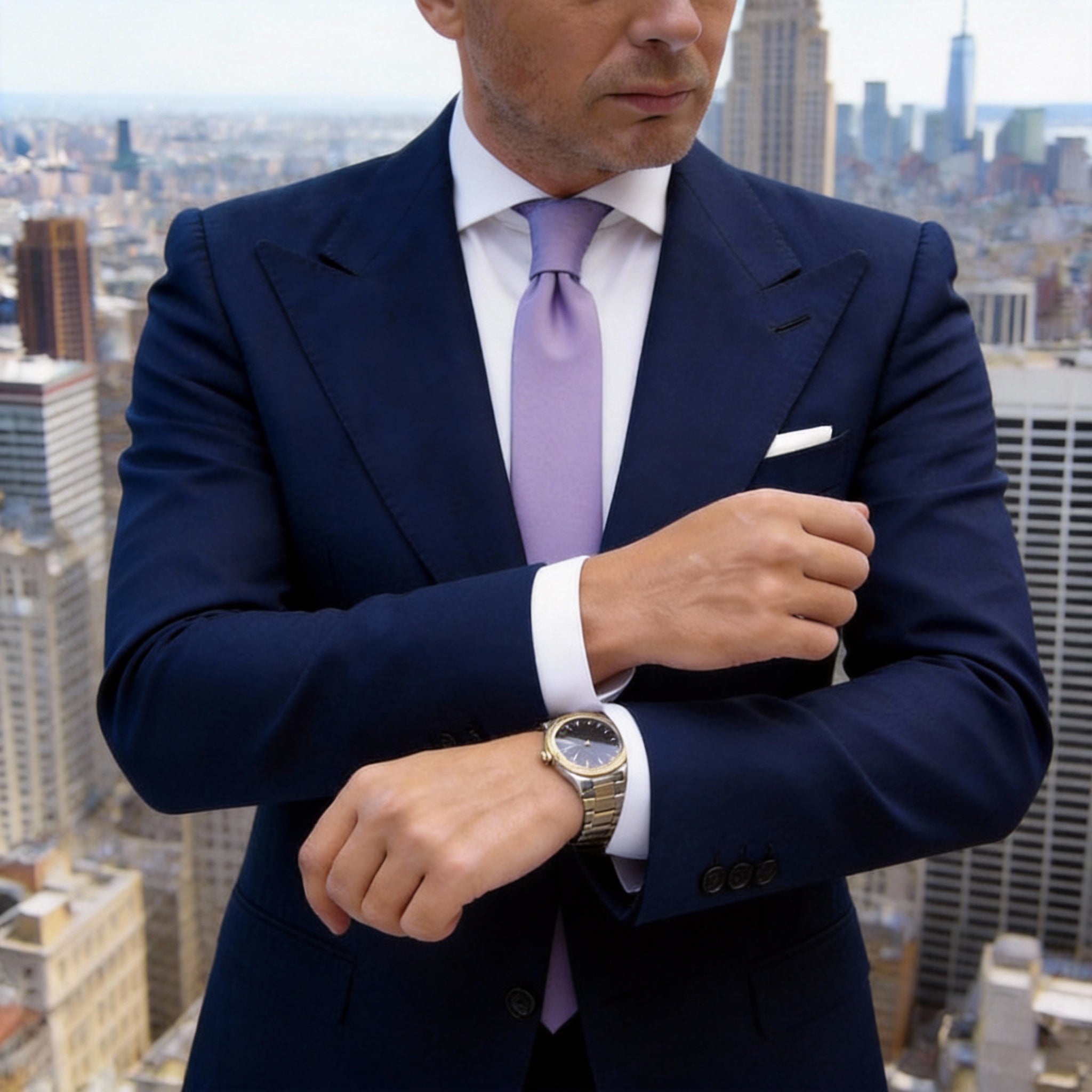 Lavender Solid Necktie