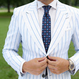 Dark Blue with Red & Blue Square Necktie