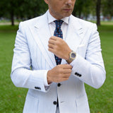 Dark Blue with Red & Blue Square Necktie