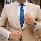 Dark Blue with Light Blue & Green Paisley Necktie