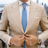 Sky Blue with Green Paisley Necktie