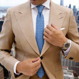 Sky Blue with Green Paisley Necktie