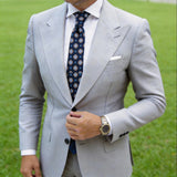 Slate Blue with Yellow Medallion Necktie