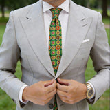 Dark Green with Red Medallion Necktie