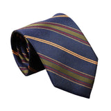 Navy Blue Yellow Striped Necktie