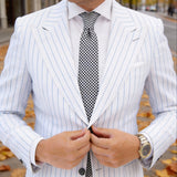 Black With White Checkered Necktie