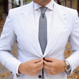 Black With White Checkered Necktie