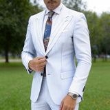 Blue With Multicolor Abstract Necktie