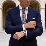 Red with Blue Paisley Necktie