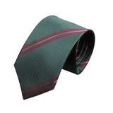 Green Burgundy Geometric Necktie